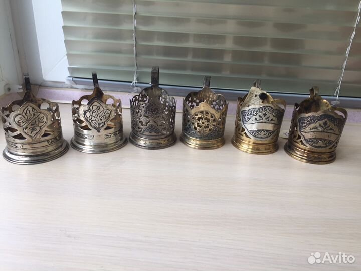 Подстаканники серебро СССР 875 проба