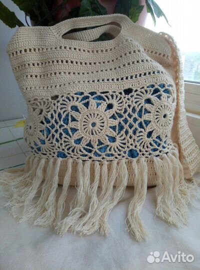 Сумка вязаная крючком летняя