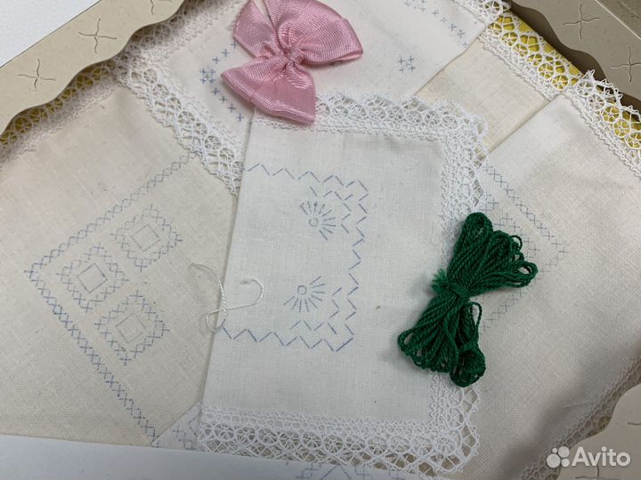 Набор для вышивания крестом салфетки ретро раритет