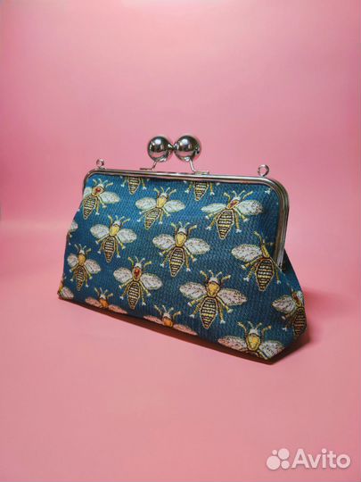 Сумка Клатч театральный Ридикюль с пчелами