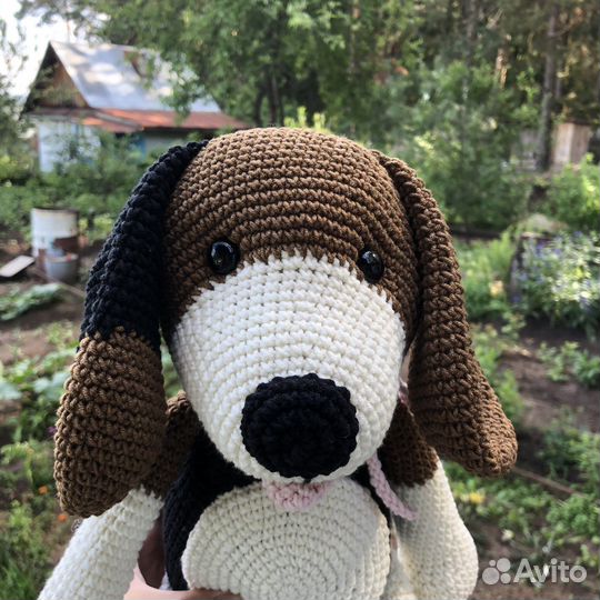 Вязаная игрушка Собака