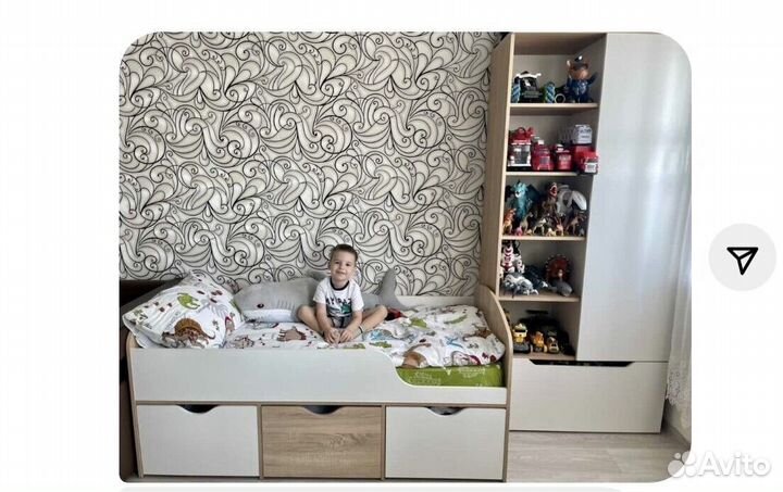 Детская кровать 3 ящика новая