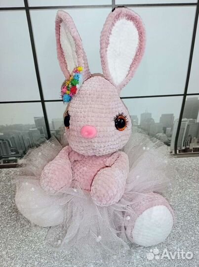 Амигуруми зайка 'Мила' 47см