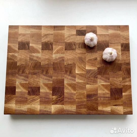 Торцевая разделочная доска. Дубовая