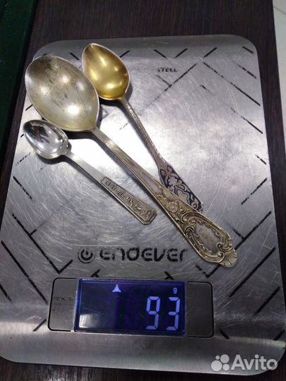Ложки серебряные 875 900 проба одним лотом