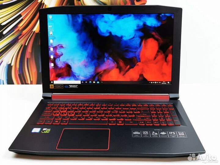 Игровой acer nitro i5-7300H 12Gb GTX 1050 SSD+1000