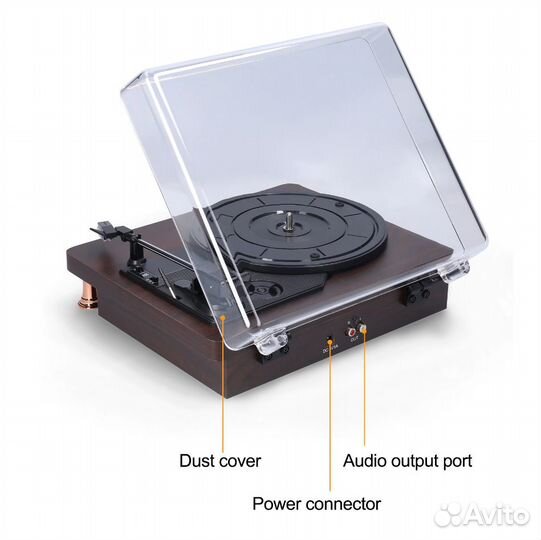 Проигрыватель винила в стиле ретро - новый