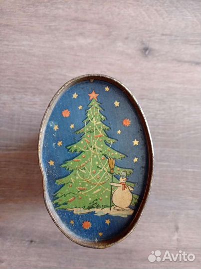 Коробка ларец из-под подарка новогоднего 1957г