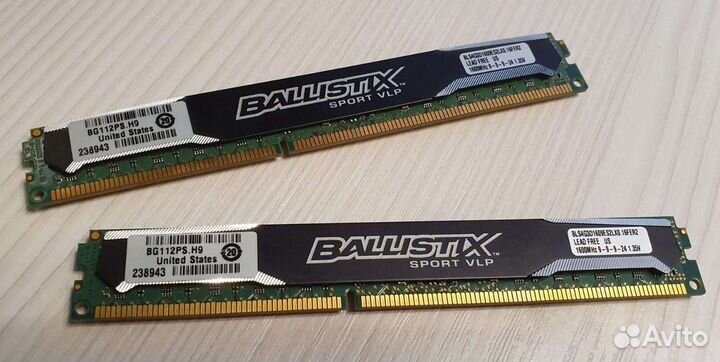 Оперативная память Crucial Ballistix ddr3 2x4