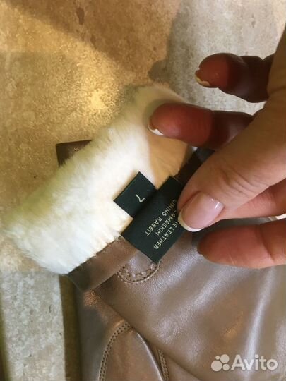 Перчатки женские кожаные новые