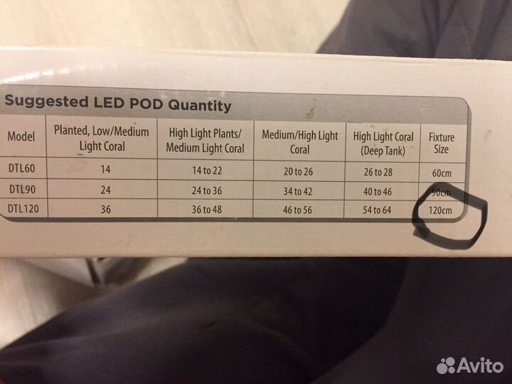 Аквариумные светильники 120 см