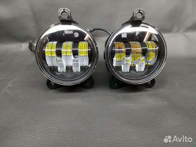 LED туманки Лада Приора 50W белый/желтый