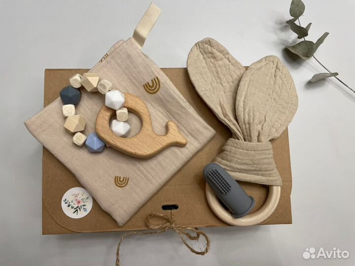 Грызунки прорезыватели набор детский бусинки