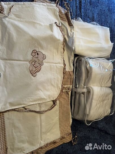 Детская кроватка с маятником, матрос,бортики