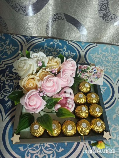 Букет цветов из мыла