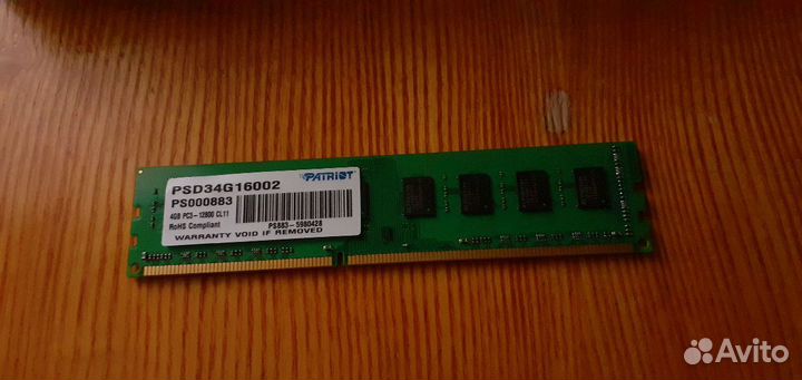 Оперативная память Patriot PSD34G16002