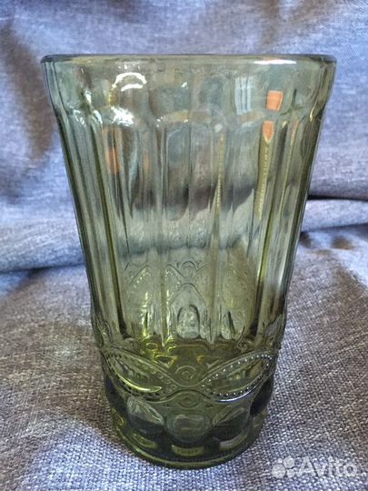 Бокал стакан зеленое стекло