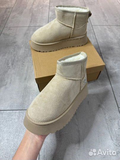 Ugg женские на платформе серые