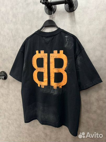 Футболка Balenciaga оверсайз bitcion (топ 2035)