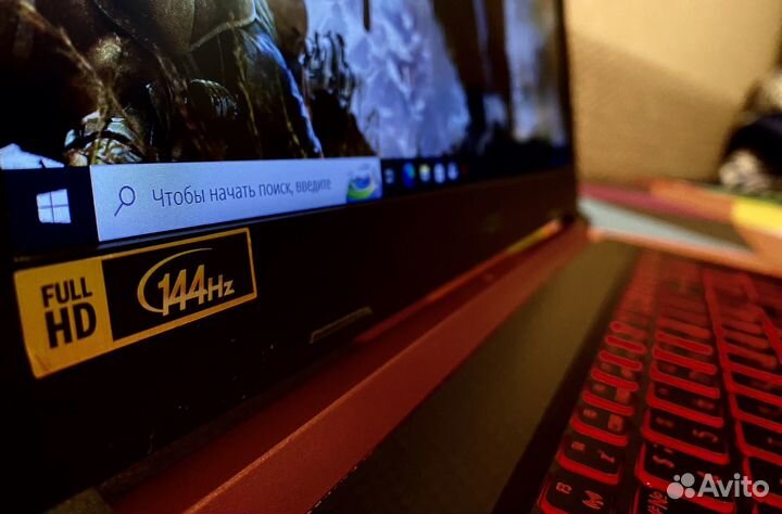 Игровой Acer Nitro 144гц, GTX 1050, i5-8300H, SSD