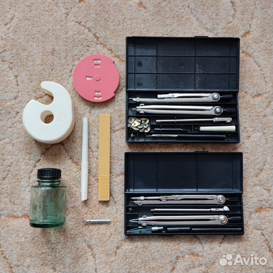 Готовальня перьевая ручка перо и другое СССР