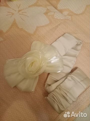 Пояс атласный с бантом. Новый