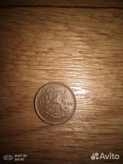 1 маркка Финляндия 1951г