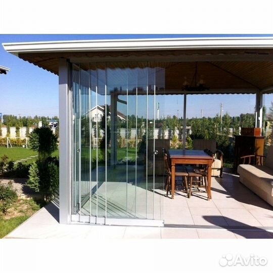 Безрамное остекление сдвижной системой