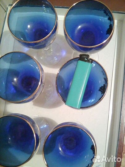 Фужеры цветное стекло СССР