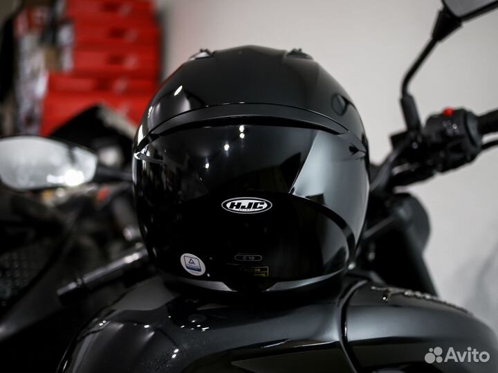 Мотошлем HJC C10 black, Черный глянцевый