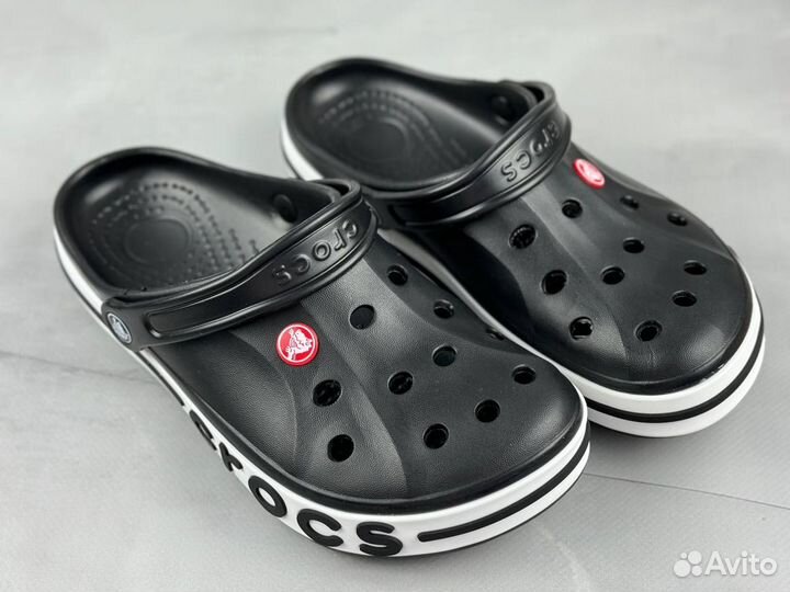 Мужские шлёпки кроксы сланцы Crocs Black