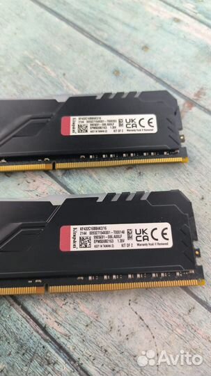 Kingston fury Beast Black RGB 16 гб DDR4 3200Mhz