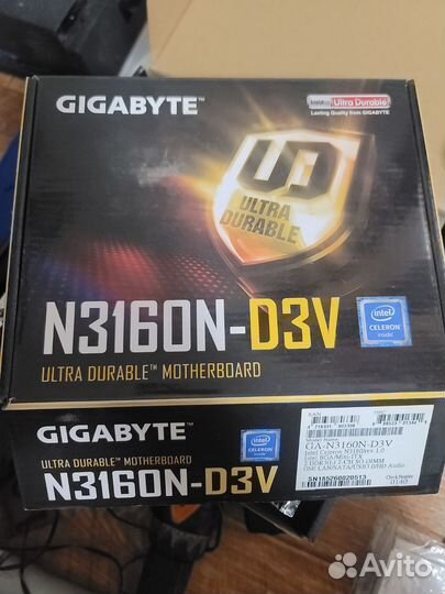 Материнка с CPU и озу Gygabyte N3160N-D3V