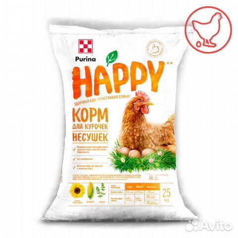 Комбикорм Purina happy для молодняка яичной птицы