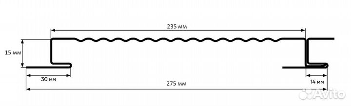 Софит, металлический