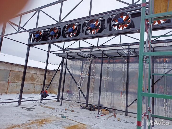 Сушильные камеры древесины - осевые вентиляторы