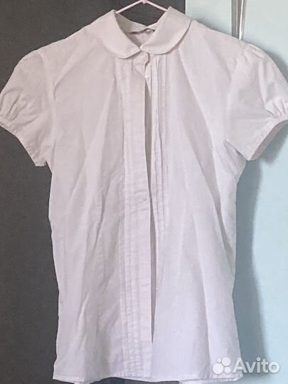 Рубашка белая для девочки 9-10 лет