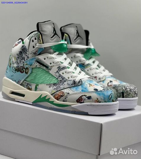 Кроссовки Nike Air Jordan 5 Retro White (Арт.58455