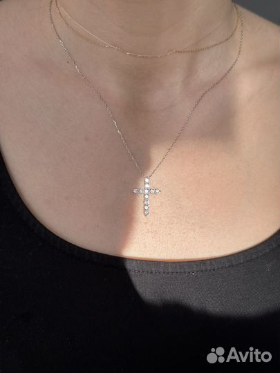 Крестик graff, крест с бриллиантами графф