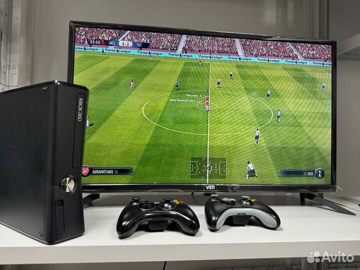 Xbox 360 2 геймпада+ топ игры