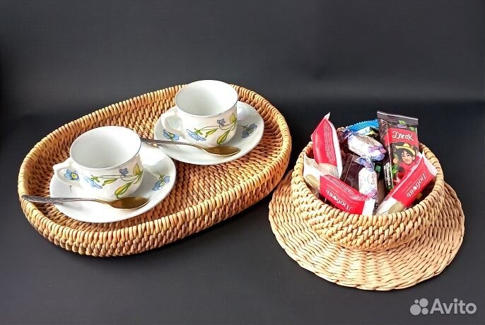 Ваза плетенная из бумажной лозы