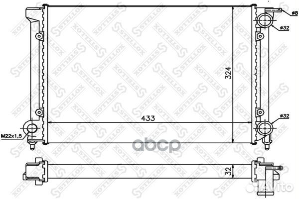 10-25004-SX радиатор системы охлаждения VW Gol