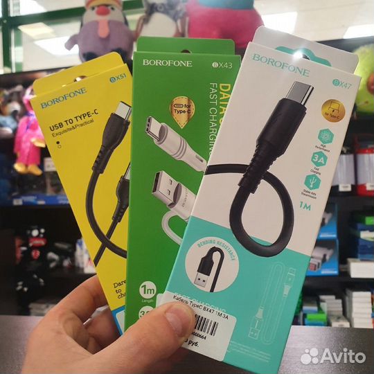 Кабеля Type-C/micro/Lightning/AUX в ассортименте