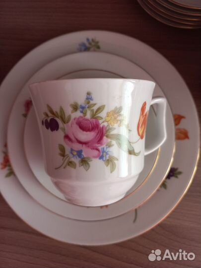 Винтажная чайная четверка ГДР