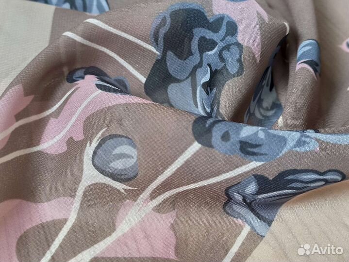 Платок бежевый Шифон Chanel 3 цвета