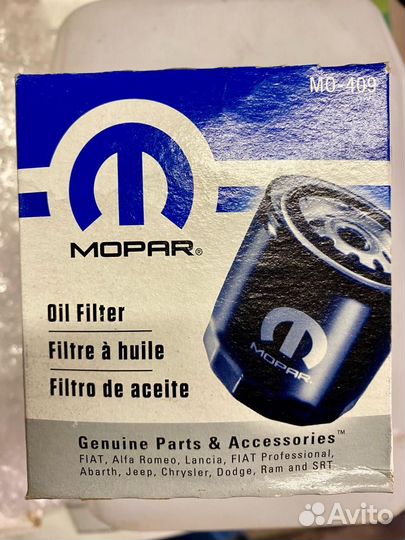 Фильтр маслянный 04105409AE Mopar