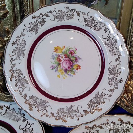 Блюдца.англия.Тарелка.Woods Ivory ware.Фарфор