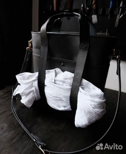 Мужская кожаная сумка ручной работы