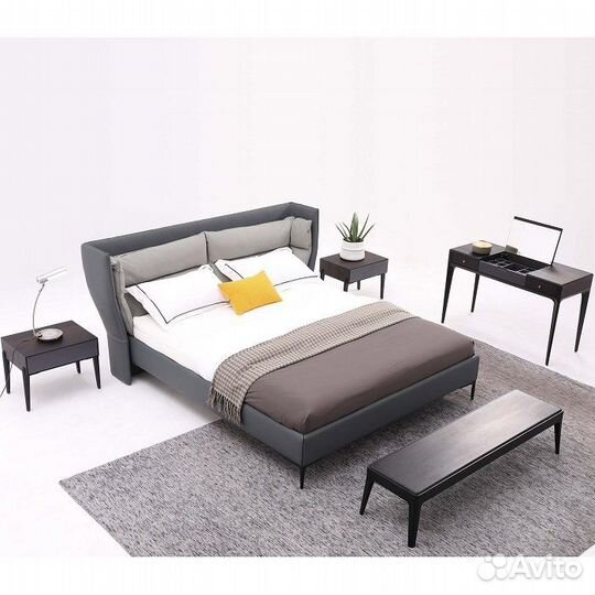 Современная серая прикроватная тумба Hoogar spazio