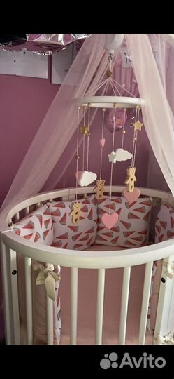 Детская кроватка stokke +пеленальный стол stokke